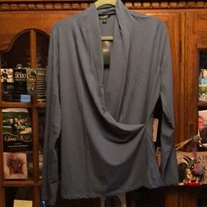 Ralph Lauren blue XL surplice top. NWT